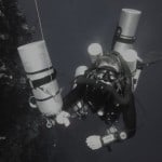 Markko on the 100m dive in Bunaken