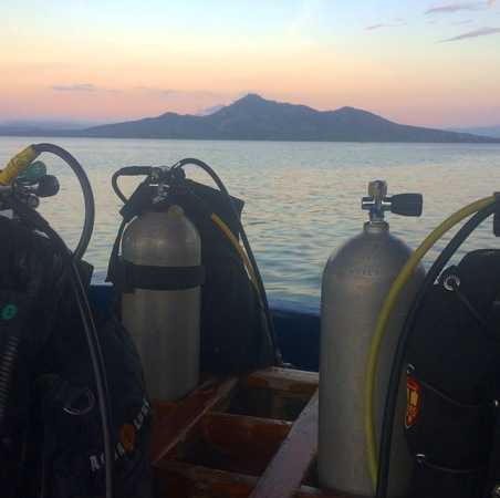 IMG_1648 Divemaster trainee Lauren is very happy in Bunaken...