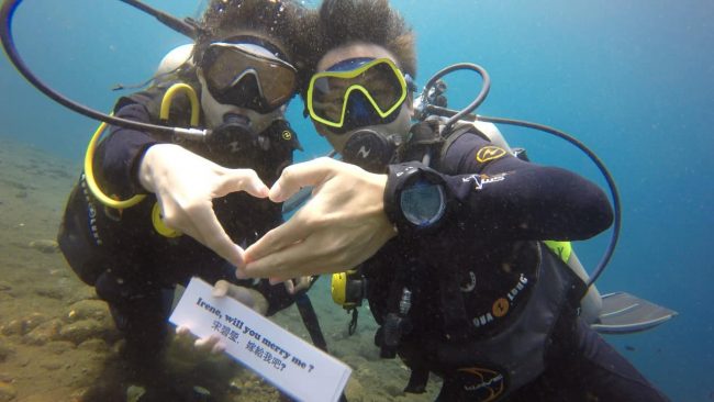 Romantic Diving with Two Fish Divers in Amed – Two Fish Amed