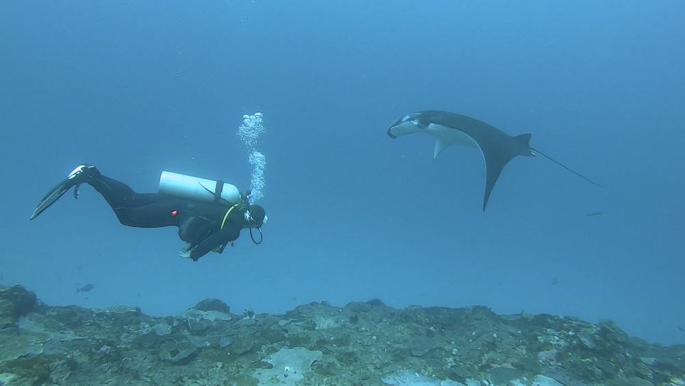 Marie + Manta copy Divemaster training in Lembongan