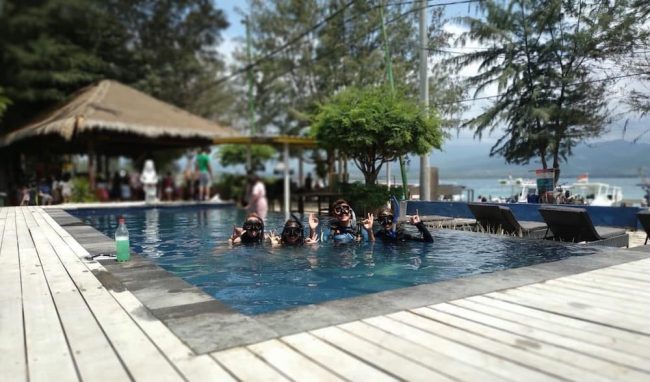 Mel & Dario – equipment exchange copy DMT in Gili Air