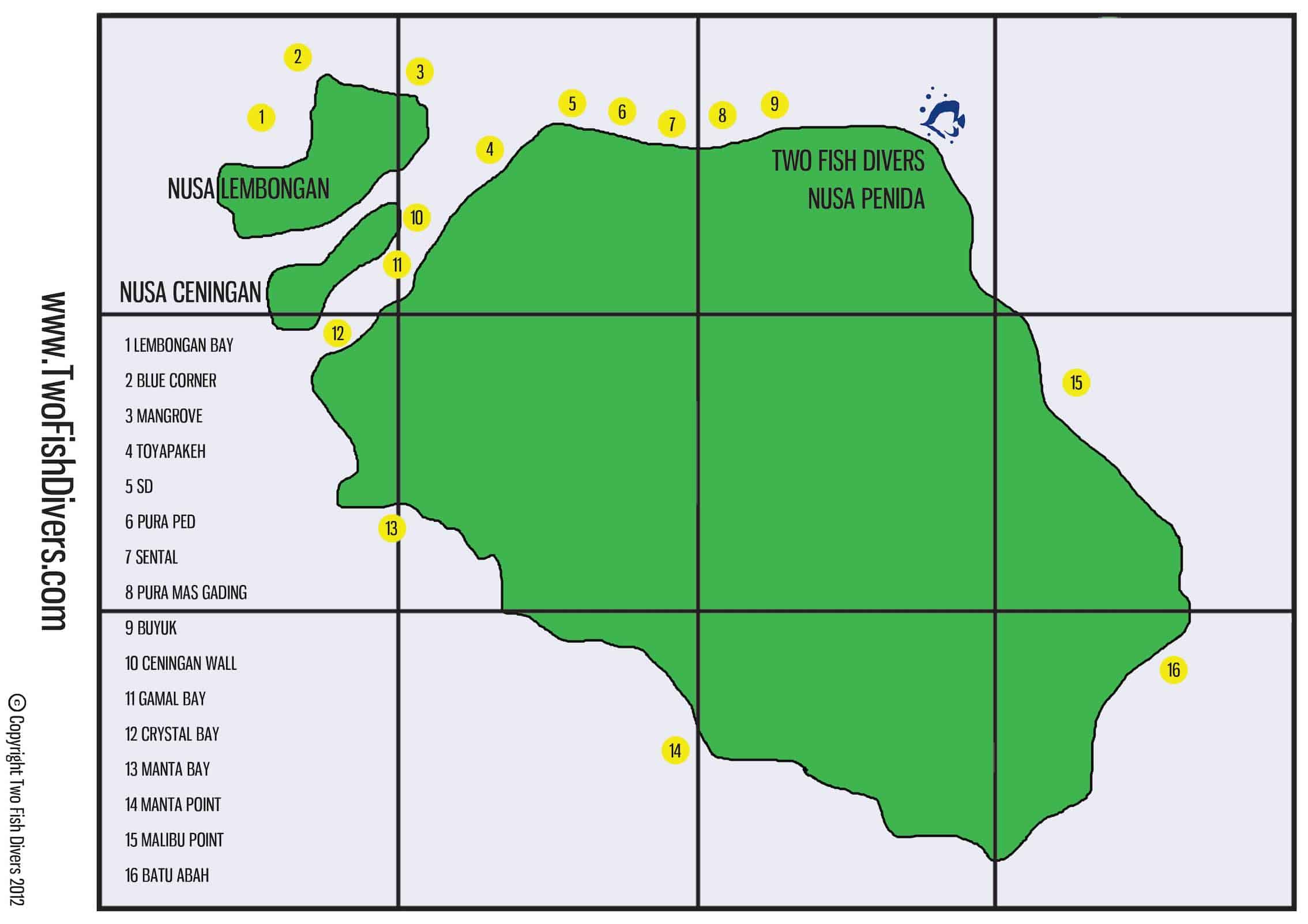 Dive sites for nusa penida and nusa lembongan